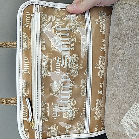 Y2K Juicy Couture MAKEUP BAG Travel CASE RARE COSMETICS CASE TERRY CLOTH - Picture 11 of 14